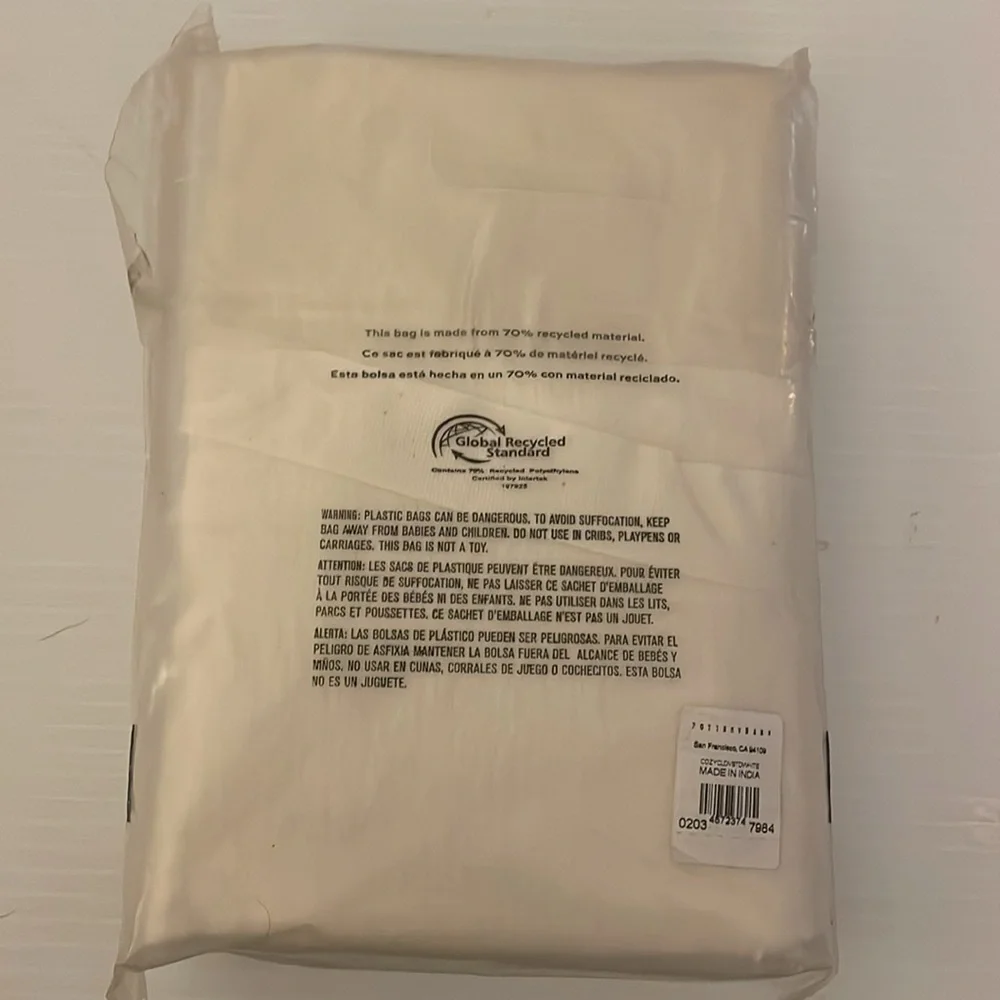 Pottery Barn Cozy Cloud Standard Shams in White